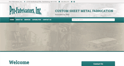 Desktop Screenshot of pro-fabricators.com