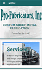 Mobile Screenshot of pro-fabricators.com